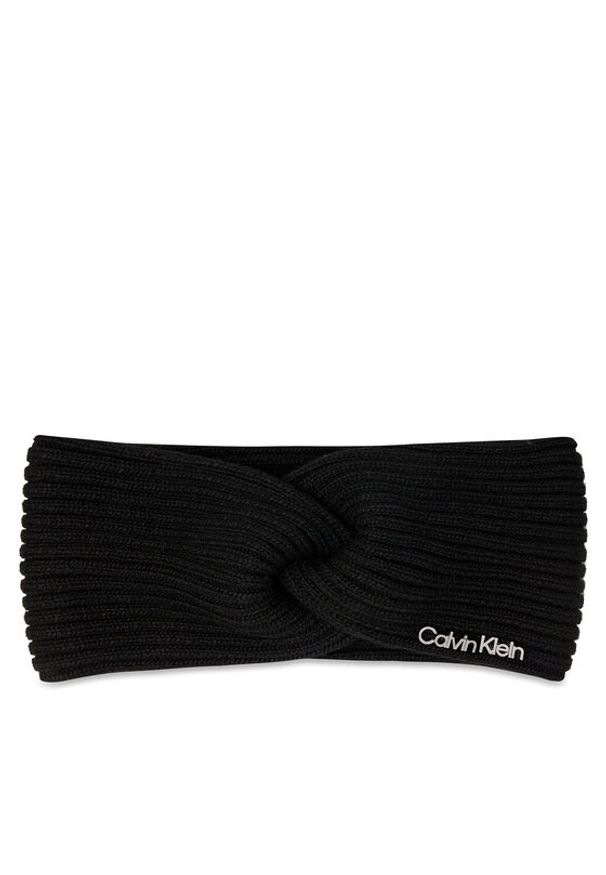Calvin Klein Opaska materiałowa Ck Must Logo Twisted Headband K60K611400 Czarny. Kolor: czarny. Materiał: syntetyk