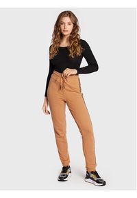Brave Soul Spodnie dresowe LJB-69PIPER Brązowy Regular Fit. Kolor: brązowy. Materiał: bawełna, dresówka #3
