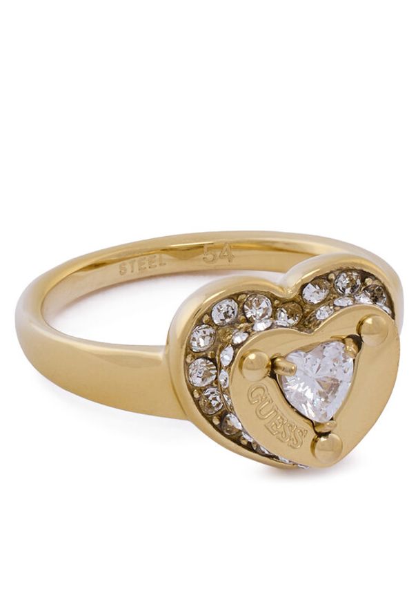 Guess Pierścionek JUBR05 552JW Złoty. Materiał: metalowe. Kolor: złoty
