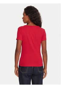 Tommy Jeans T-Shirt Essential DW0DW17385 Różowy Slim Fit. Kolor: różowy. Materiał: bawełna #4