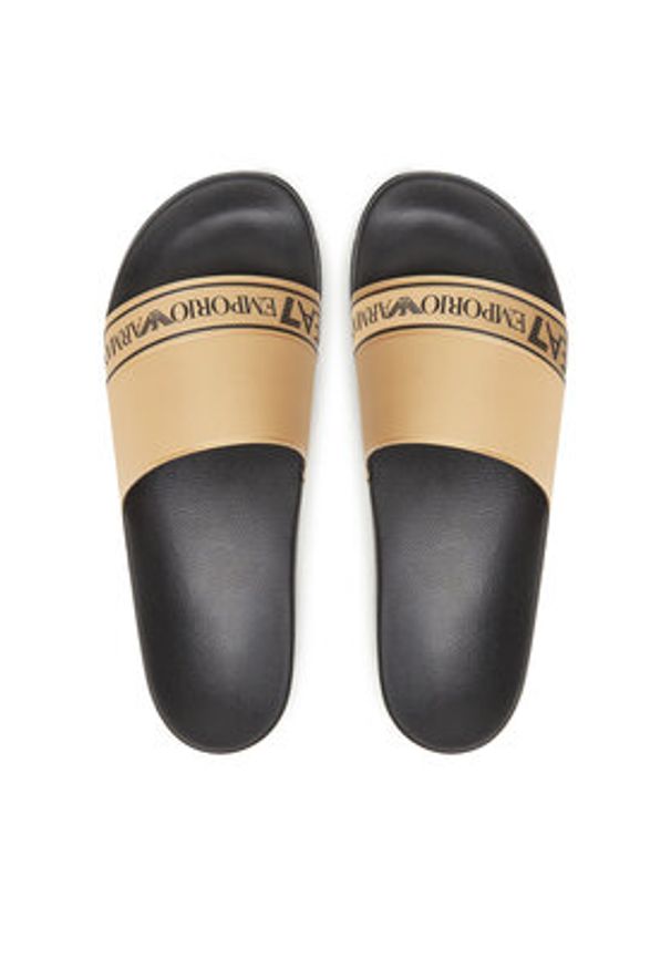 EA7 Emporio Armani Klapki 7X000110 AF15128 FC001 Złoty. Kolor: złoty