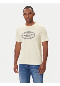 Jack & Jones - Jack&Jones T-Shirt York 12283800 Écru Relaxed Fit. Materiał: bawełna