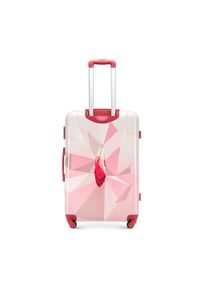Wittchen - Duża walizka z ABS-u z nadrukiem różowa. Kolor: różowy. Materiał: guma. Wzór: nadruk. Styl: wakacyjny #3