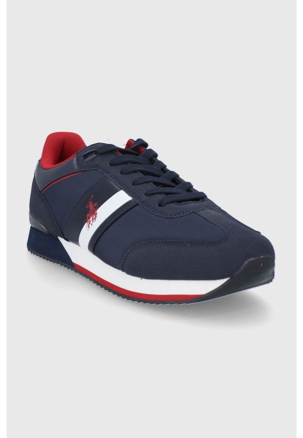 U.S. Polo Assn. buty kolor granatowy. Nosek buta: okrągły. Zapięcie: sznurówki. Kolor: niebieski