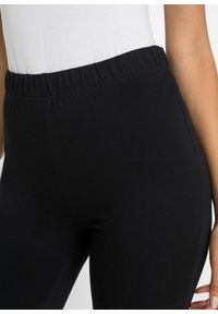 bonprix - Legginsy rybaczki z bawełną organiczną. Kolor: czarny. Materiał: bawełna, koronka. Wzór: koronka. Styl: elegancki #2