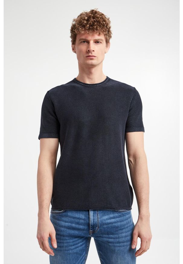 JOOP! Jeans - Sweter z krótkim rękawem męski Halson JOOP! JEANS. Długość rękawa: krótki rękaw. Długość: krótkie