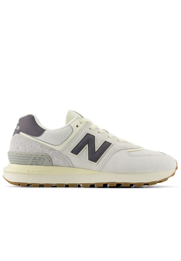 Buty New Balance U574LGAN - szare. Kolor: szary. Materiał: guma, skóra, zamsz, materiał, syntetyk. Szerokość cholewki: normalna. Model: New Balance 574