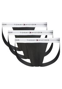 TOMMY HILFIGER - Tommy Hilfiger Komplet 3 par slipów Jock Strap UM0UM03377 Czarny. Kolor: czarny. Materiał: bawełna