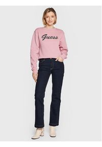 Guess Bluza W3RQ10 K9Z21 Różowy Relaxed Fit. Kolor: różowy. Materiał: bawełna, syntetyk #5