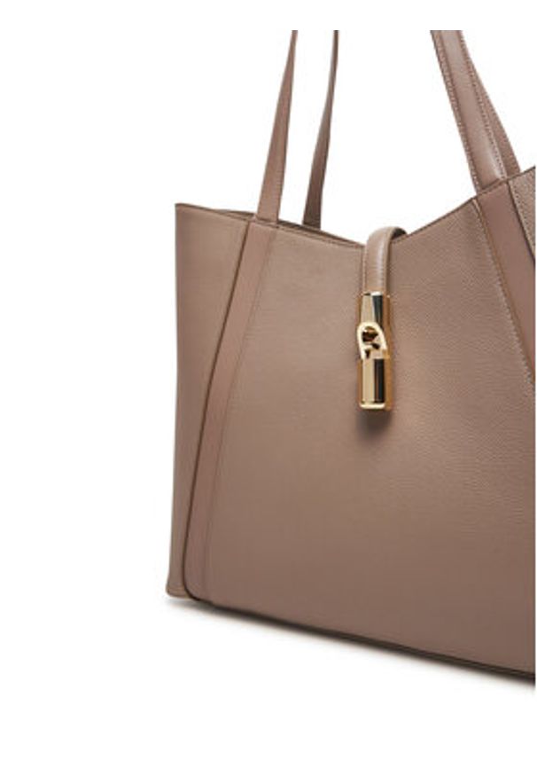 Furla Torebka Goccia L WB01788 BX3353 KH 3624S Beżowy. Kolor: beżowy. Materiał: skórzane