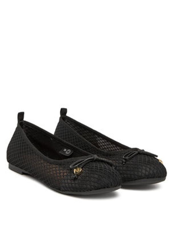 Love Moschino - LOVE MOSCHINO Baleriny JA11051G0MIQ0000 Czarny. Kolor: czarny. Materiał: materiał