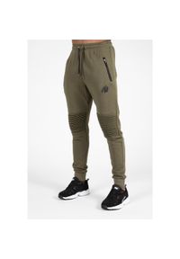 GORILLA WEAR - Spodnie fitness męskie Gorilla Wear Delta Pants. Kolor: zielony, brązowy. Materiał: dresówka. Sport: fitness