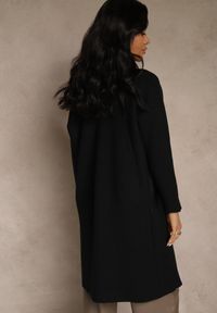 Renee - Czarny Niezapinany Casualowy Kardigan Felltusa. Okazja: na co dzień. Kolor: czarny. Materiał: jeans. Styl: casual #5