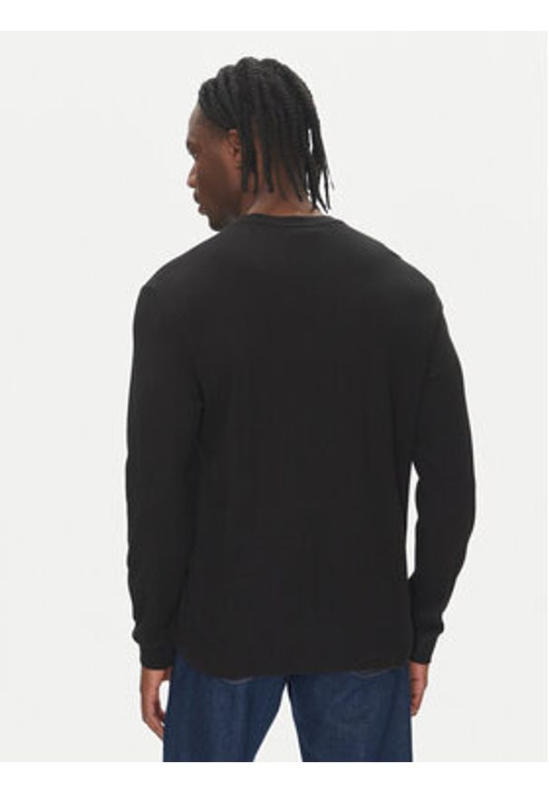 Calvin Klein Jeans Sweter LV040EM217 Czarny Regular Fit. Kolor: czarny. Materiał: bawełna, syntetyk