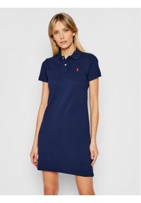 Polo Ralph Lauren Sukienka codzienna Polo Shirt Shop 211799490005 Granatowy Regular Fit. Okazja: na co dzień. Typ kołnierza: polo. Kolor: niebieski. Materiał: bawełna. Typ sukienki: proste. Styl: casual #1