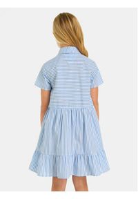 TOMMY HILFIGER - Tommy Hilfiger Sukienka koszulowa Ithaca KG0KG07821 D Niebieski Regular Fit. Kolor: niebieski. Materiał: bawełna. Typ sukienki: koszulowe #6