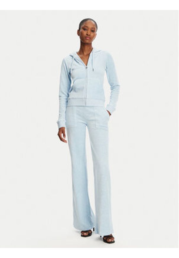 Juicy Couture Bluza Robertson JCAP176 Błękitny Slim Fit. Kolor: niebieski. Materiał: syntetyk