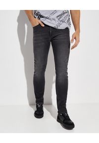 Versace Jeans Couture - VERSACE JEANS COUTURE - Szare spodnie Slim Fit. Kolor: szary