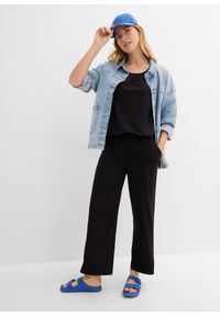 bonprix - Spodnie z dżerseju z lejącej mieszanki wiskozy. Kolor: czarny. Materiał: wiskoza, jersey #2