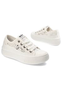 Białe Trampki Lee Cooper Damskie Buty Na Platformie. Okazja: na co dzień, na spacer. Kolor: biały. Materiał: materiał. Obcas: na platformie. Styl: casual #3