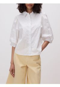 Reserved - Koszula z haftem - biały. Kolor: biały. Materiał: bawełna. Wzór: haft #1