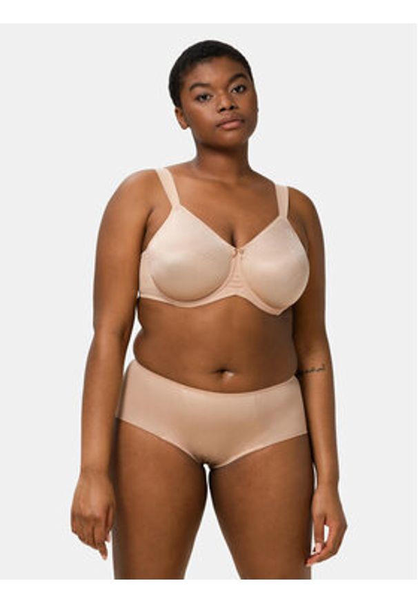 Triumph Biustonosz z fiszbiną Essential Minimizer W X 10166830 Beżowy. Kolor: beżowy. Materiał: syntetyk