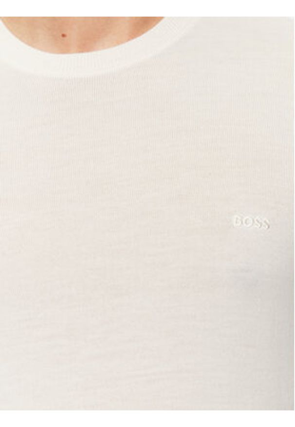 BOSS - Boss Sweter Botto-L 50476364 Écru Regular Fit. Materiał: wełna
