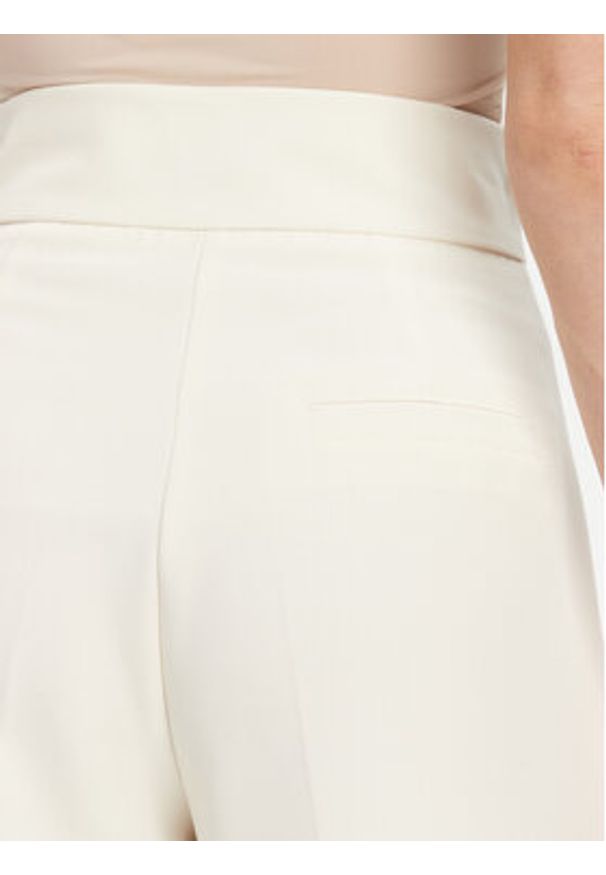 Maryley Spodnie materiałowe 25EB680/M25/43VA Écru Regular Fit. Materiał: syntetyk