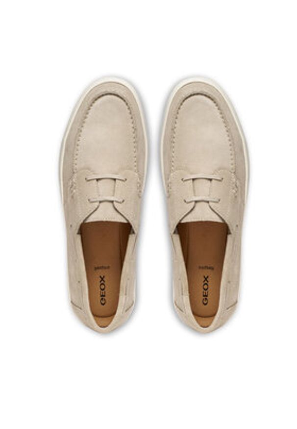 Geox Półbuty U Serifos U65LSJ 00022 C5004 Beżowy. Kolor: beżowy. Materiał: zamsz, skóra