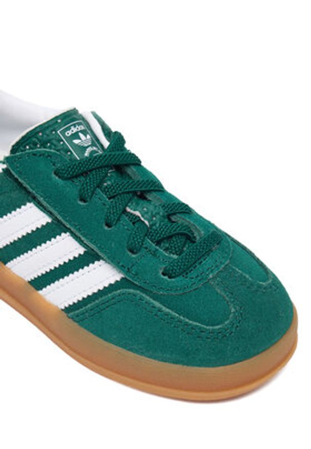 Adidas - adidas Sneakersy Gazelle Indoor Comfort Closure Elastic Lace IH9130 Zielony. Kolor: zielony. Materiał: skóra, zamsz. Model: Adidas Gazelle