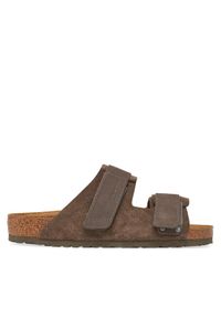 Birkenstock Klapki Uji 1029200 Brązowy. Kolor: brązowy. Materiał: skóra, zamsz