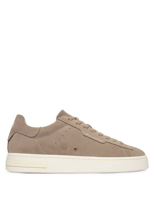Armani Exchange Sneakersy XM002617 AF19687 Z1030 Beżowy. Kolor: beżowy. Materiał: zamsz, skóra