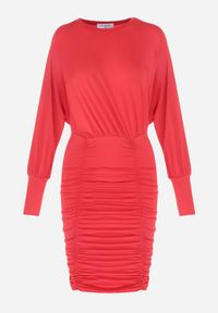 Born2be - Czerwona Sukienka Sihn. Okazja: na co dzień. Kolor: czerwony. Materiał: wiskoza. Typ sukienki: dopasowane, proste. Styl: casual, klasyczny #6