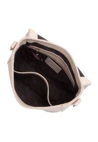 Wittchen - Damska torebka saddle bag z pikowanej skóry jasny beż. Kolor: beżowy. Wzór: haft, geometria. Dodatki: z haftem. Materiał: skórzane. Styl: elegancki, wizytowy