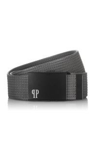 Pasek parciany PAOLO PERUZZI PW-21-95 c. szary. Kolor: szary. Materiał: materiał #1