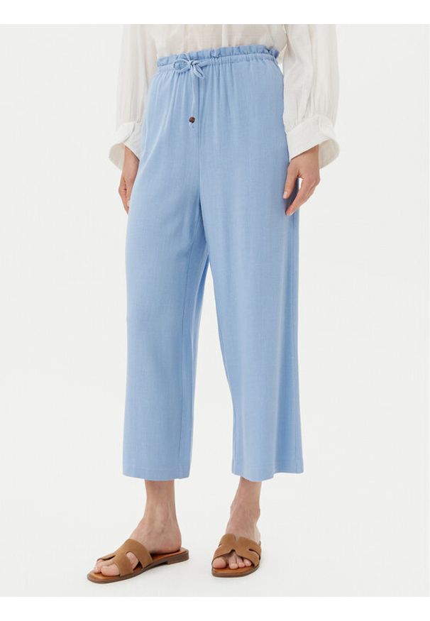 only - ONLY Spodnie materiałowe Solvi 15338672 Niebieski Cropped Fit. Kolor: niebieski. Materiał: wiskoza