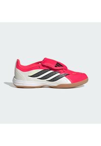 Adidas - Dziecięce halowe buty piłkarskie z wywijanym językiem Predator League. Kolor: czarny, czerwony, biały, wielokolorowy. Sport: piłka nożna #1
