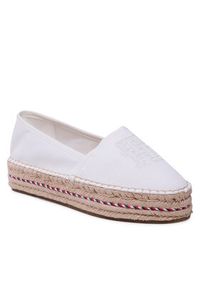 TOMMY HILFIGER - Tommy Hilfiger Espadryle Embroidered Flatform FW0FW07014 Écru. Materiał: materiał #6