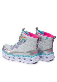 skechers - Skechers Kozaki Heart Lights Sweet Styling 302668L/SMLT Srebrny. Kolor: srebrny #2