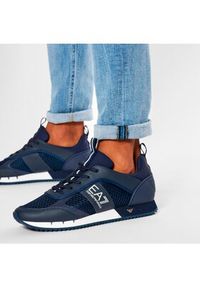 EA7 Emporio Armani Sneakersy X8X027 XK050 D813 Granatowy. Kolor: niebieski. Materiał: materiał #2