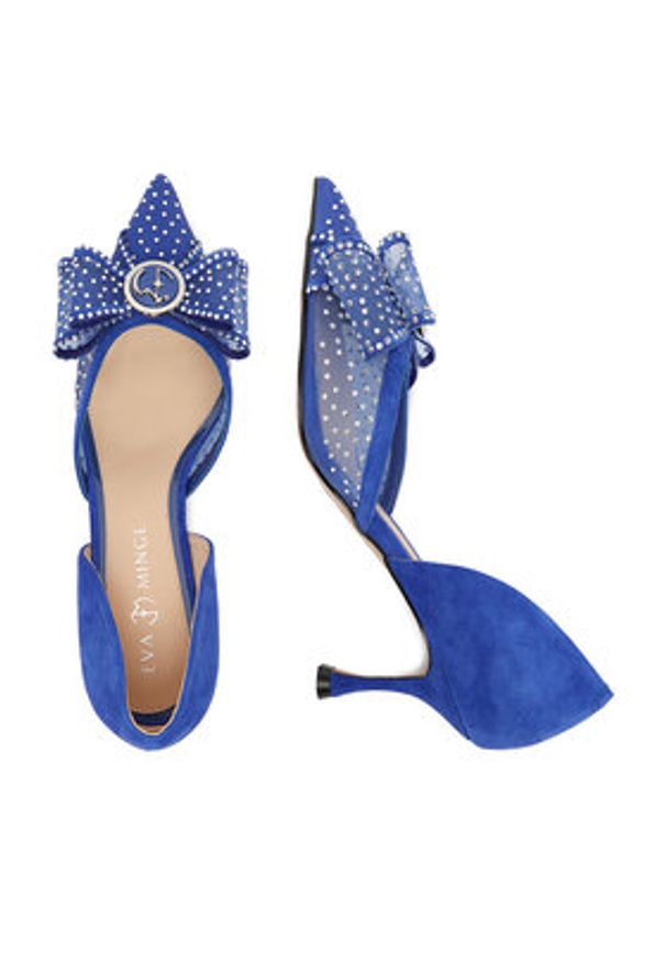 Eva Minge Szpilki EO-AVA-78096-202 Niebieski. Kolor: niebieski. Materiał: zamsz, skóra. Obcas: na szpilce