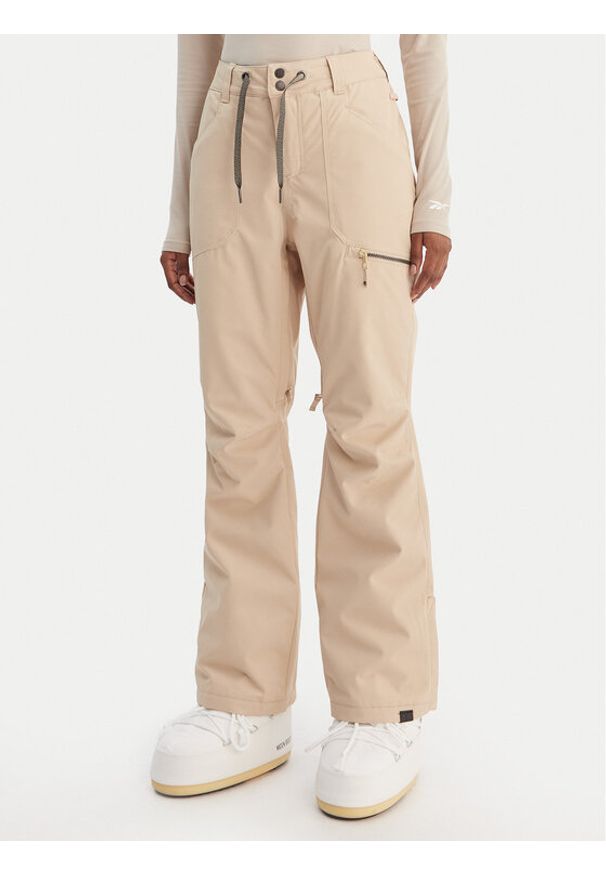 Roxy Spodnie snowboardowe Nadia ERJTP03271 Beżowy Tailored Fit. Kolor: beżowy. Materiał: syntetyk. Sport: snowboard