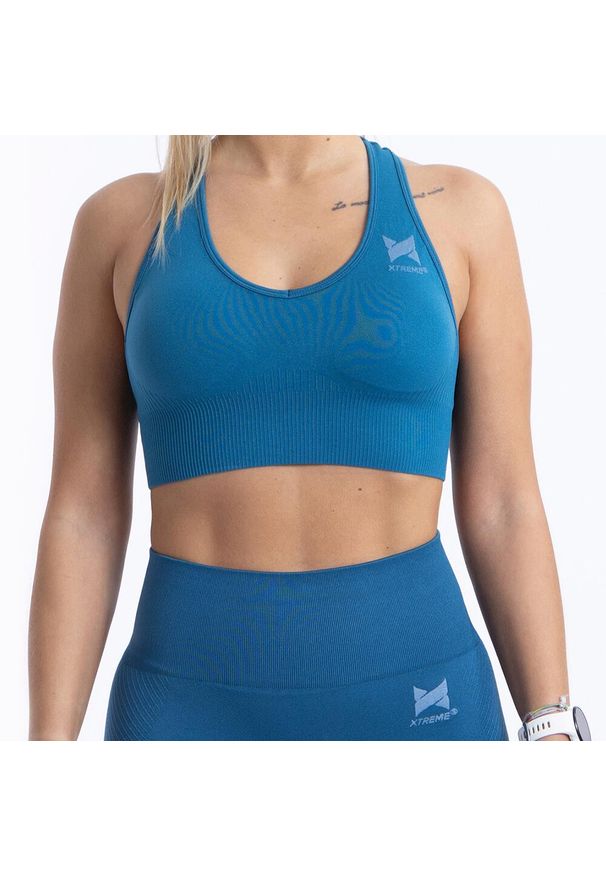 XTREME - Xtreme Sportswear damski top sportowy niebieski. Kolor: niebieski. Materiał: materiał. Sport: fitness, bieganie