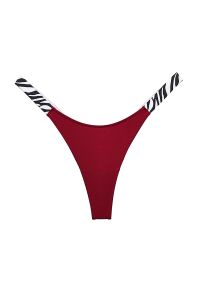 Intica - Stringi damskie z wysokim stanem optycznie wydłużające nogi Jisoon. Stan: podwyższony. Kolor: czerwony. Materiał: materiał