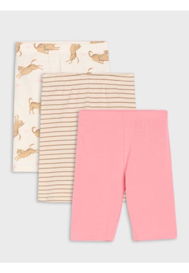 Sinsay - Krótkie legginsy 3 pack - wielobarwny. Długość: krótkie