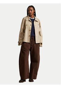 Polo Ralph Lauren Trencz 211A93141001 Beżowy Oversize. Typ kołnierza: polo. Kolor: beżowy. Materiał: bawełna #7