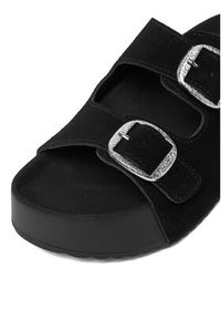Badura Klapki C-ALIZA-YB25C55-1 Czarny. Kolor: czarny. Materiał: zamsz, skóra #4