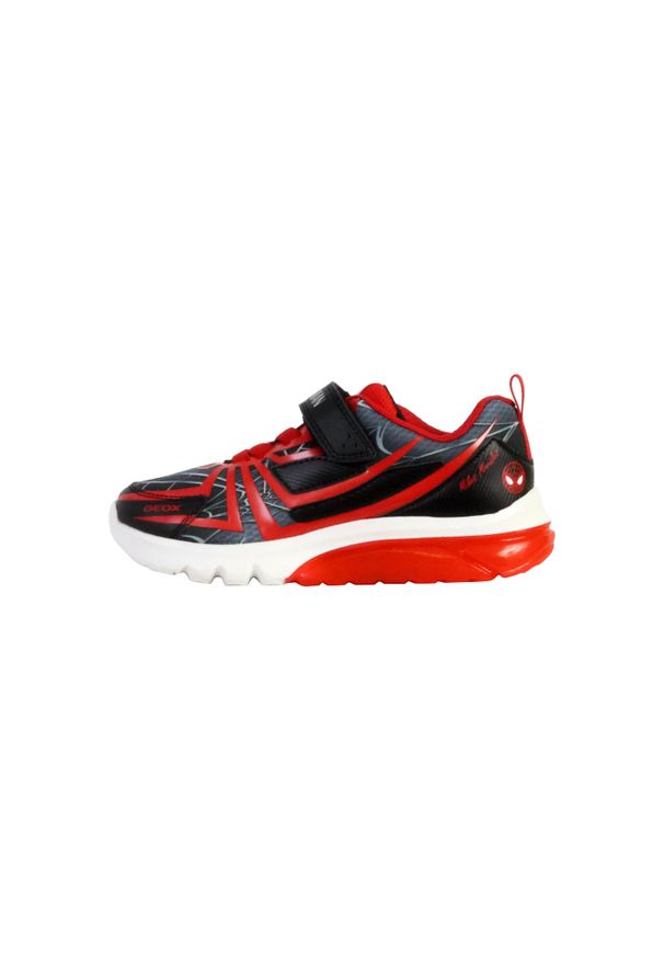 Sneakersy dla dzieci Geox Ciberdron. Okazja: na co dzień. Kolor: czerwony, czarny, wielokolorowy. Sport: turystyka piesza