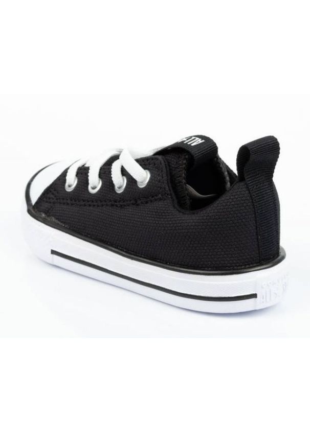 Trampki Converse Jr 763537C czarne. Zapięcie: sznurówki. Kolor: czarny. Materiał: materiał, guma. Szerokość cholewki: normalna