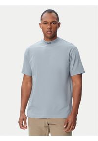 BOSS T-Shirt Tee Collar 50562120 Szary ciemny Relaxed Fit. Kolor: szary. Materiał: bawełna #1